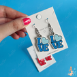 Earrings3.png LOVE Herz Valentinstag Ohrringe/Weinglas-Anhänger