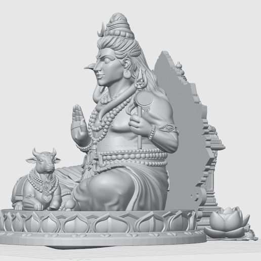 Shiva-12.jpg L'équilibre mystique : Méditation divine de Nandi et Shiva