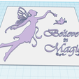 fairy-believe-in-magic-1.png BELIEVE IN MAGIC Fairy Tale Butterfly Fairy, magic spell - Positive Inspiring Quote, wall home art decor, fridge magnet, cake decoration