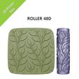etsy-view48D.jpg Textur Mini Walzen für Ton, Rankenmuster, botanisch, Blatt, Natur inspiriert, Dateien für 3D-Druck, Set #48