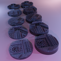 2.png 5x 32mm base hive world  (+toppers) (set2)