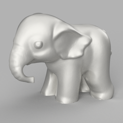 mini elephant rendu 44 .png Descargar archivo STL gratis Mini Elefante • Modelo imprimible en 3D, motek