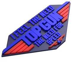 18efcb97-ab13-4efe-93bd-a6fa25dc85bc.png STL file TOP GUN LOGO/SIGN WALL ART/MAVERICK - THE NEED FOR SPEED - 2D・3D printer model to download, LayersnLines