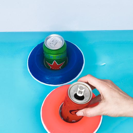 IMG_20250610_142724.jpg Pool Floaty for Drinks ☀️🏖️, This Summer Must-Have 🍹🌊, Floating Donut for Beer and Cans 🍺