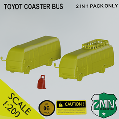 T6.png Archivo 3D COASTER BUS (2 EN 1) V1・Objeto para impresora 3D para descargar