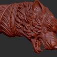 11.jpg Wolf Head Knife Handle 3D Model