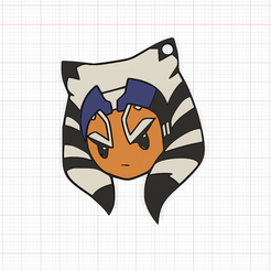 imagen_2023-09-14_131146791.png Free STL file Ahsoka Keychain・3D printer model to download