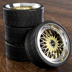 bbs render 5.png Archivo STL Llanta BBS RM con frenos y neumático・Design para impresora 3D para descargar