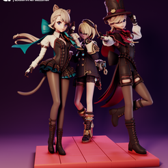 1.png 3D-Datei "L, L & F"-Set | Genshin Impact・Modell zum Herunterladen und 3D-Drucken