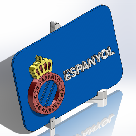 Shield plate of the RCD Espanyol - 3D model önizlemesi
