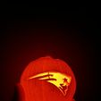 C676EA7D-16F6-4398-B5B5-D9E1E516036D.jpeg New England Patriots football Halloween pumpkin jack o lantern 2 pieces