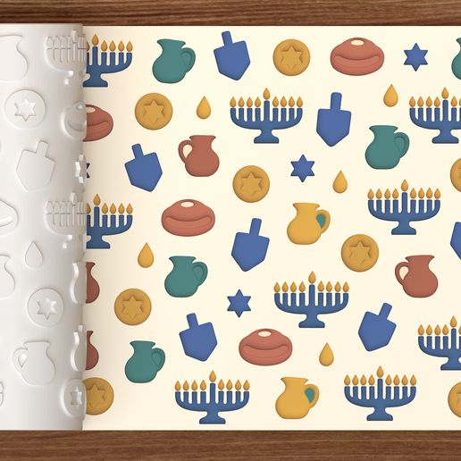 Hanukkah Celebration Textured Roller