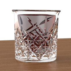 04.png Archivo STL vaso de whisky diseño 01・Plan imprimible en 3D para descargar
