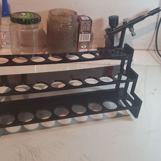 🎨 Eyedropper Paint Rack・ STL File for 3D printing・Cults