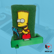 Bart-2.png Bart Simpson Kitchen Sponge Base / Base para esponja de cocina Bart Simpson