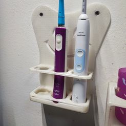 IMG_20230507_174326.jpg STL file Electric toothbrush holder for wall mounting・Model to download and 3D print