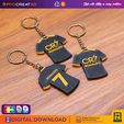 RONALDO-KEYCHAIN.jpg CRISTIANO RONALDO KEYCHAIN WITH HIS NUMBER keychains