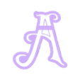 A_Ucase.stl Tinker Bell - cookie cutter alphabet cursive letters - set cookie cutter