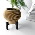 misprint-7818.jpg The Caleth Planter Pot with Drainage | Tray & Stand Included | Modern and Unique Home Decor for Plants and Succulents  | STL File