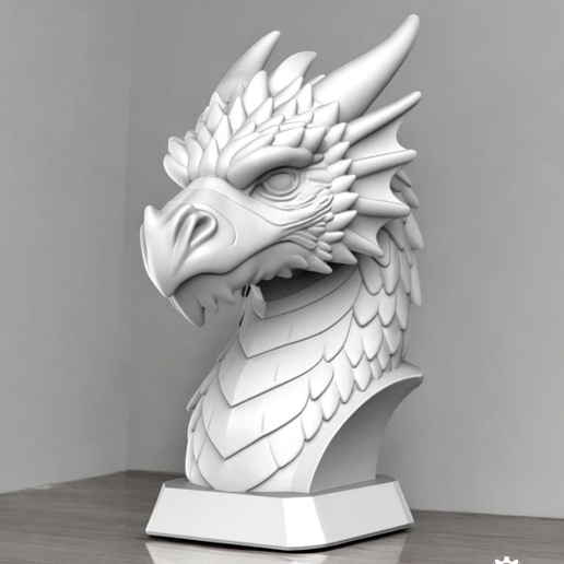 🐉 Dragon Bust – High Detail Fantasy STL for 3D Printing・ STL File for ...