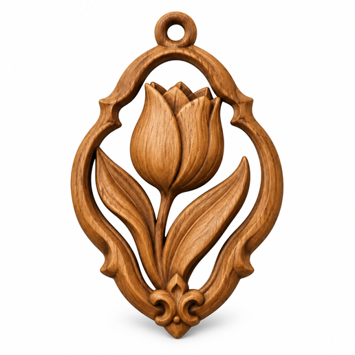 Tulip Flower (3D Relief STL File)