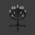 TripleRing-04.png Wrought Iron Candelabra - Triple Tier ( 28mm )