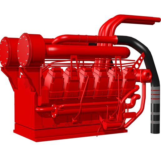 🚗 Engine・ 3D File for 3D printing and CNC machining - Laser cutting・Cults
