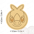 0498_tepig~private_use_cults3d_otacutz-cm-inch-cookie.png #0498 Tepig Cookie Cutter / Pokémon