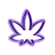 Weed_Leaf~2.25in_depth_0.5in.stl Резак для печенья "Листья травы" 2,25 дюйма / 5,7 см