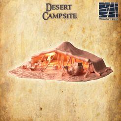 Desert-Camp-area-1-re.jpg Desert Campsite 28 mm Tabletop Terrain
