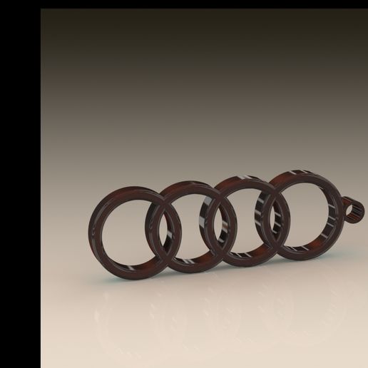 Download STL file Audi rings keyhanger • 3D print design ・ Cults