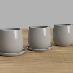 flowerpots.png Archivo STL Colección de macetas autorregantes・Diseño imprimible en 3D para descargar
