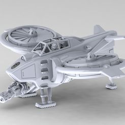 Space-Dwarf-Kestrel-Render-10.jpg STL-Datei Tofty's Space Dwarf Kestrel Gyrocopter kostenlos・Design für 3D-Drucker zum herunterladen