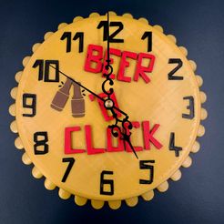 Beer-O'-Clock-Bottle-Cap-Clock-When-it's-always-time-for-a-beer-thumbnail.jpg Free 3D file Beer O' Clock : Bottle Cap Clock - When it's always time for a beer!・3D printable model to download