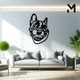 French-bulldog-Head.png Wall silhouette - Dogs Head