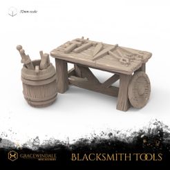 1000X1000-Gracewindale-blacksmith-tools.jpg STL file Blacksmith Tools・3D print object to download