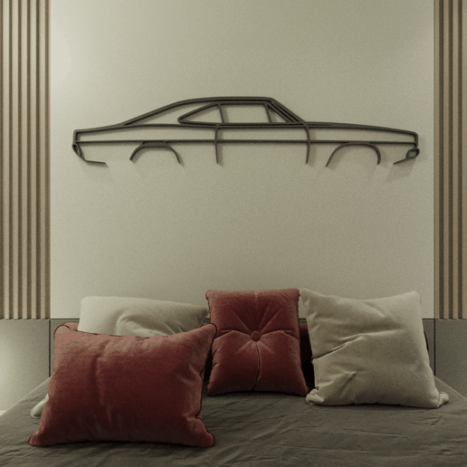 👤 1969 Dodge Charger Silhouette - Classic Muscle Car Wall Art