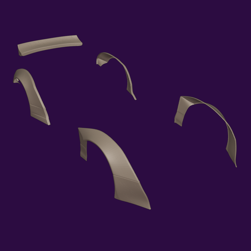 RC WIDEBODY KIT 240SX NISSAN ROCKET BUNNY 3D STL PRINT - 3D model önizlemesi