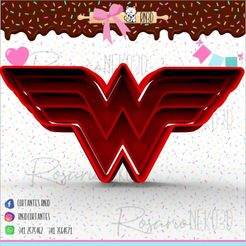 74-wonder-woman-logo-Mujer-Maravilla-8cm.jpg Archivo STL cortante combo x2 Mujer Maravilla - Wonder Woman x2 cookie cutter・Modelo para descargar y imprimir en 3D