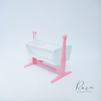 BABY-CRADLE-TINY-FURNITURE-DOLLHOUSE-3.png Baby Cradle Miniature Furniture for Dollhouse, Baby Cradle Miniature, Furniture for Dollhouse, Dollhouse Miniature Baby Cradle, Baby Cradle