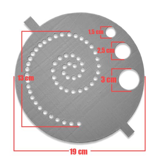 19 cm Plating stencil - chef, food, dishes meal presentation art