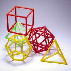 6131_Solidi_platonici_03_preview_featured.jpg Бесплатный STL файл Platonic solids - frame set・Дизайн 3D принтера для загрузки
