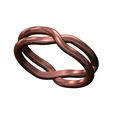 Double-Overlapping-knot-band-size6to10-11.jpg Anel de elos com nó sobreposto e torcido duplo tamanhos 6 a 10 Modelo de impressão 3D