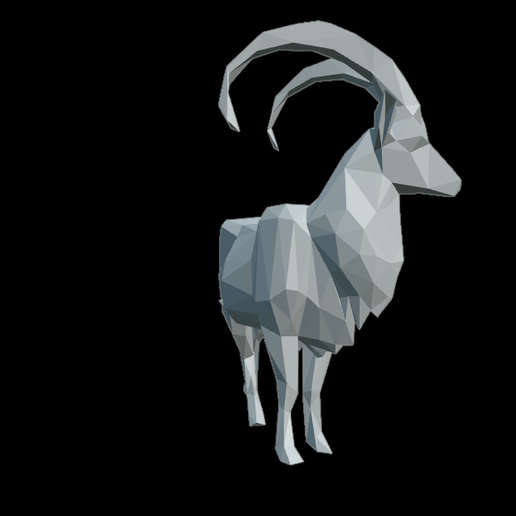STL file Goat 0124s - LowPoly 🐐 (OBJ)・3D print design to download・Cults