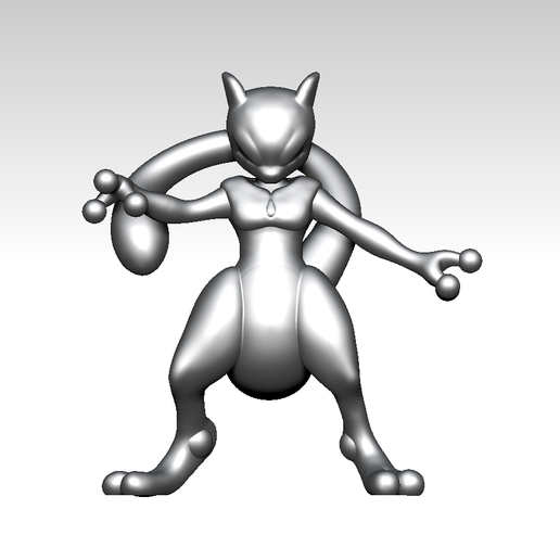 Mewtwo - Pokemon - 15cm of height Ready to print