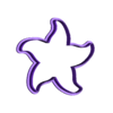 starfish 4.25in.stl 4 sizes - Starfish Beach Ocean Cookie Cutter - Sharp, clean cutting edges!