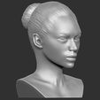 8.jpg Beautiful brunette woman bust ready for full color 3D printing TYPE 9