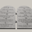 Shapr-Image-2023-04-04-182728.png The Ten Commandments list, God Words written on  tablets, flexi joint, print in place, 2 models hollow text, relief text
