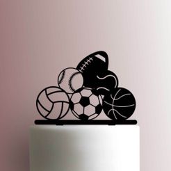 JB_Sports-Balls-225-A356-Cake-Topper.jpg Archivo STL TOPPER SPORTS DEPORTES・Plan para descargar y imprimir en 3D