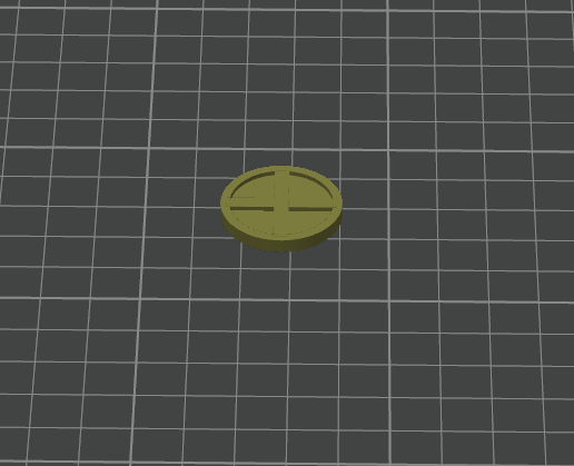 25 MM Base with 5x1 magnet slot and lip ,Ribbed